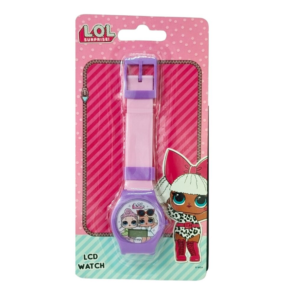 Lol Suprise Lcd Watch, Cherry Red, Black, Velcro Patch Gifts, Christmas, Holiday